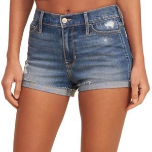 EUC Hollister High Rise Cuffed Jean Shorts 3 27
